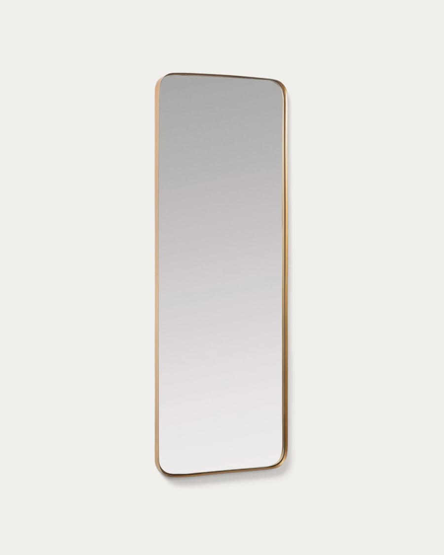 Specchio da parete Marco in metallo dorato 55 x 1505 cm
