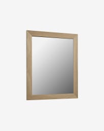 Wilany wide frame natural finish mirror 47 x 57,5 cm