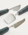 Bluma set of cheese knives in green marble