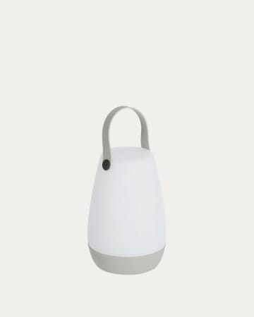 Lampe à poser nomade Dianela avec poignée grise