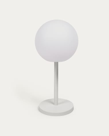 Lampe de table d'extérieur Dinesh en acier blanc