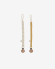 Lot 2 attache-tétines Yamile 100% coton bio (GOTS) moutarde et beige feuilles multicolores