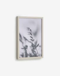 Makena grey olive leaves picture wood frame 30 x 40 cm