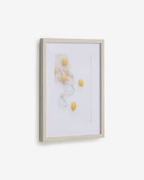 Leyla Bild aus Holz Tasche mit Zitronen 30 x 40 cm