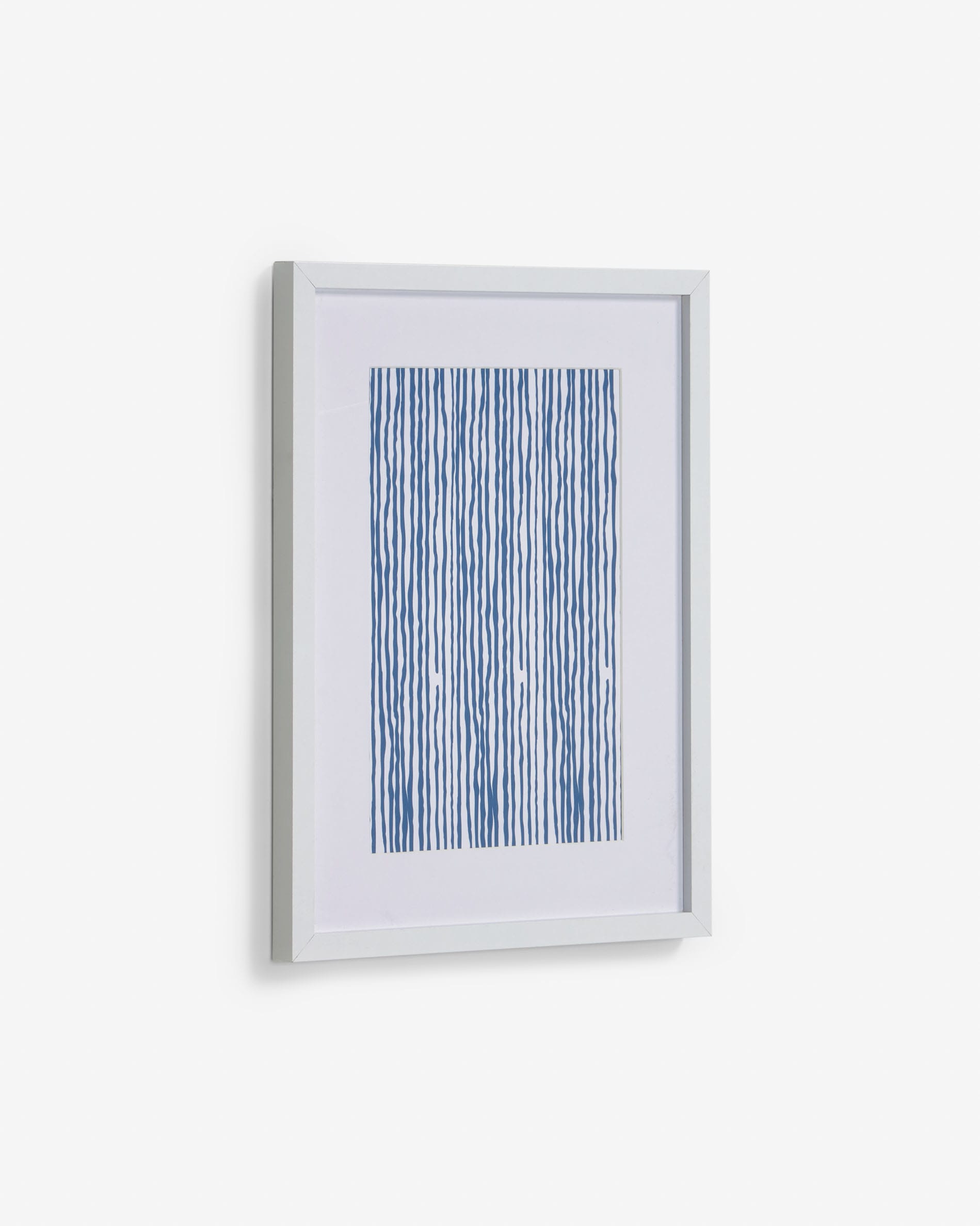 Kuma Bild mit blauen Streifen 30 x 40 cm | Kave Home®