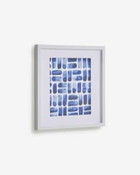 Quadre Kuma rectangles blau 40 x 40 cm