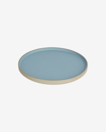 Midori ceramic dinner plate in blue