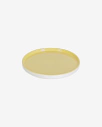 Talerz deserowy Midori ceramiczny żółty