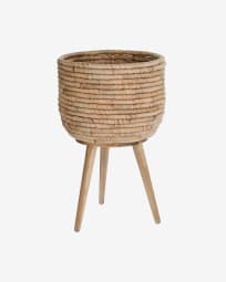Colomba planter made from natural fibres, 34 cm