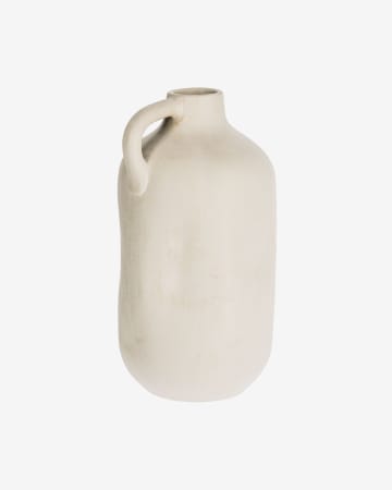 Vaso Caetana in ceramica bianco da 55 cm