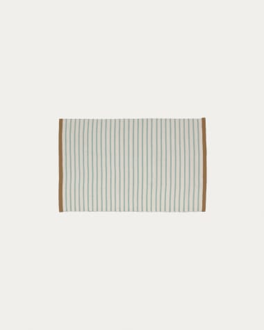 Catiana PET green striped mat 60 x 90 cm