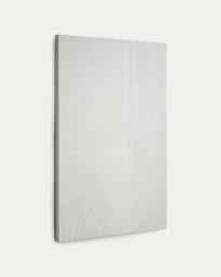Tableau Adelta rayures blanc 80 x 110 cm