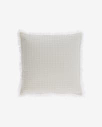 Shallow 100% cotton cushion cover white 45 x 45 cm