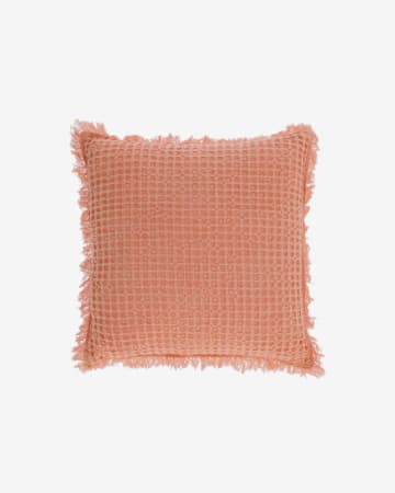 Shallow 100% cotton cushion cover in orange 45 x 45 cm