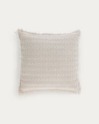 Shallowin 100% cotton cushion cover in white 45 x 45 cm