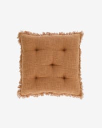 Brunela 100% cotton brown chair cushion 45 x 45 cm