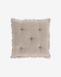 Brunela 100% cotton beige chair cushion 45 x 45 cm