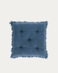 Μαξιλάρι καρέκλας Brunela, 100% βαμβακερό, 45 x 45 εκ, μπλε