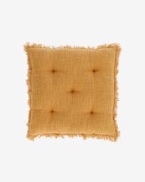 Brunela 100% cotton mustard chair cushion 45 x 45 cm