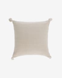 Devi cushion cover with tassels white 45 x 45 cm