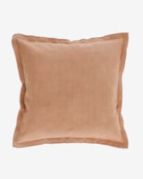 Achebe 100% cotton cushion cover in brown 60 x 60 cm