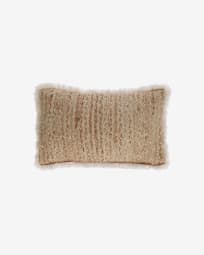 Clidia jute cushion cover with cotton fringe 30 x 50
