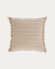 Sweeney 100% cotton cushion cover with beige and white stripes 45 x 45 cm