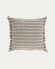 Sweeney 100% cotton cushion cover with grey and white stripes 45 x 45 cm