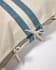 Housse de coussin Ziza 100% coton larges rayures bleu et blanc 60 x 60 cm
