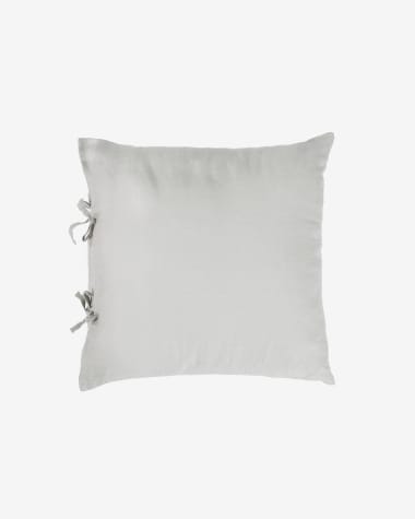 Tazu 100% linen cushion cover in light grey 45 x 45 cm