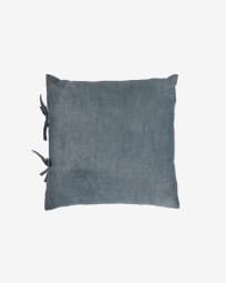 Tazu 100% linen cushion cover in dark grey 45 x 45 cm