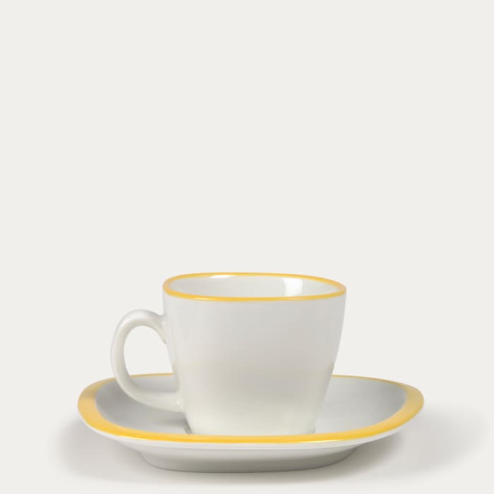  Taza de café elegante de té, tetera y platillo, taza de café  blanca, tazas de cerámica reutilizables para el hogar, para café, leche,  té, taza de café para leche, café con