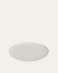 Assiette plate Pahi ronde porcelaine blanc