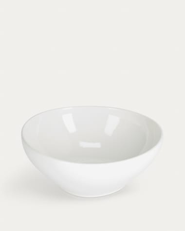 Taça redonda grande Pahi porcelana branco