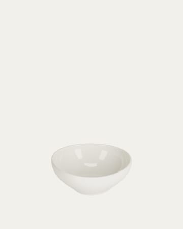 Bol redondo pequeño Pahi de porcelana blanco