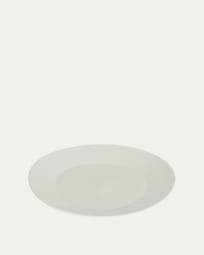 Pierina oval porcelain dinner plate in white