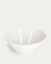 Pierina large oval porcelain bowl in white