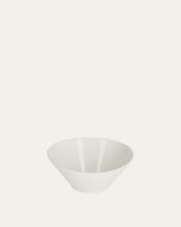 Pierina medium oval porcelain bowl in white