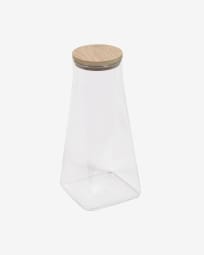 Large Adalis transparent glass jar
