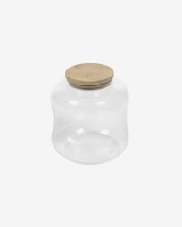 Small Cirene transparent glass jar