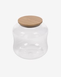 Large Cirene transparent glass jar