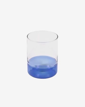 Bicchiere Dorana trasparente e vetro blu