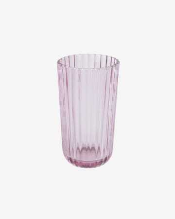 Bicchiere grande Savelia di vetro rosa chiaro