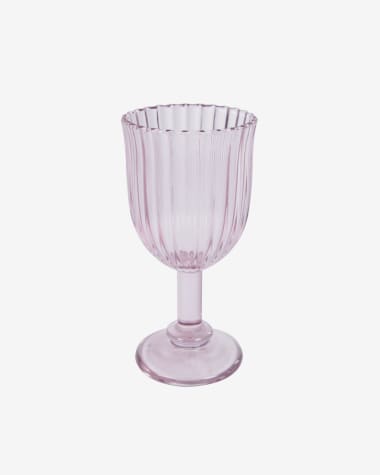 Ποτήρι κρασιού Savelia, ανοιχτό ροζ γυαλί, 20 cl