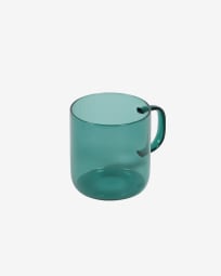 Morely turquoise glass mug