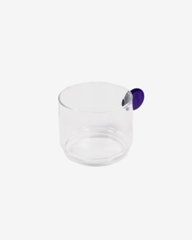 Murielle transparent and blue glass