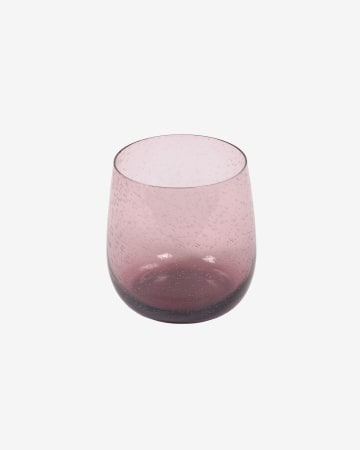 Bicchiere Hanie in vetro rosa