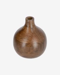 Tyara Vase aus massivem Akazienholz 15,5 cm
