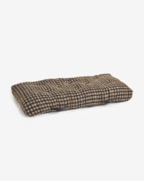 Adelma  jute and cotton floor cushion and pallet in black and neutral 60 x 120 cm
