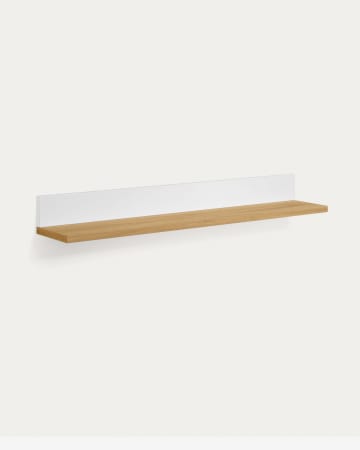 Abilen shelf in 100% FSC oak veneer and white lacquer 80 x 15 cm